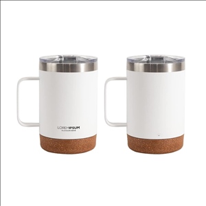 Stainless Steel Copper Lined Mug with Handle, BPA Free Lid